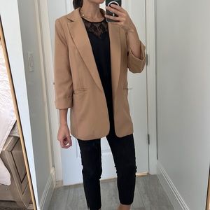 Beige Oversized Blazer